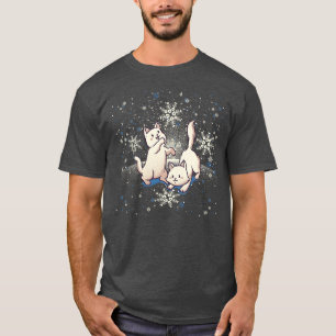 Camiseta Gatos jugando con copos de nieve de Tobe Fonseca