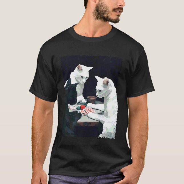 Camiseta Gatos Jugando Póquer (Anverso)
