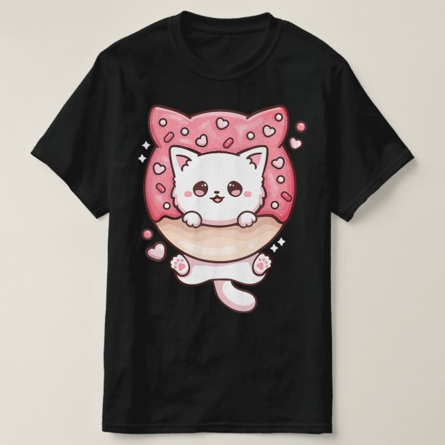 Camiseta Gatos kawaii guisados no hacen gatos graciosos a A (Diseño del anverso)