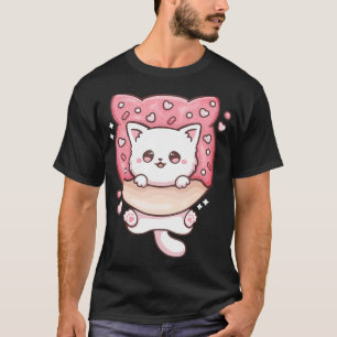 Camiseta Gatos kawaii guisados no hacen gatos graciosos a A