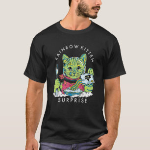 Camiseta Gatos Kitten Surprise Rainbow Comen Animales Retro