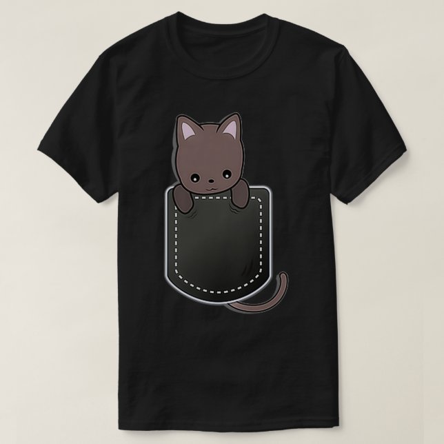 Camiseta Gatos KittyinPocketDesignKittenCat (Diseño del anverso)