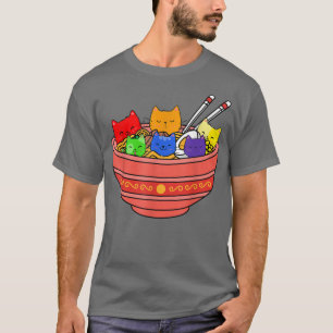 Camiseta Gatos LGBT Ramen Orgullo LGBT