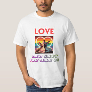 Camiseta Gatos LGBTQ+ Sfinx aman la piel que estás en hombr