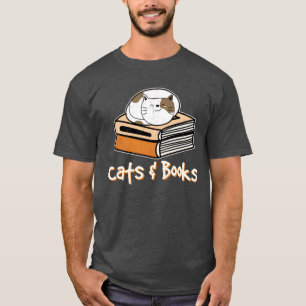 Camiseta Gatos Libros Gato Gato Lover Bookworm Gato Mamá li