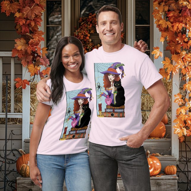 Camiseta Gatos Libros Pociones De Brujas (Subido por el creador)