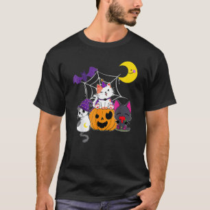 Camiseta Gatos lindos de Halloween Bruja Jackolantern Calab