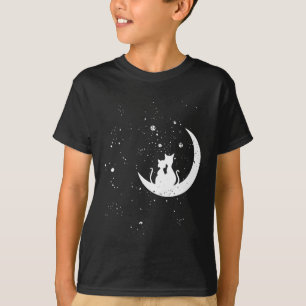 Camiseta Gatos Lindos en la Luna
