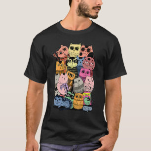 Camiseta Gatos Lindos Gatos Dueños Mamá Gatito Maullar Cami