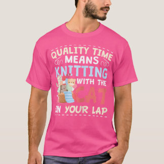 Camiseta Gatos Lindos Juegan Con Lana Y Hilos De Punto Y Ga