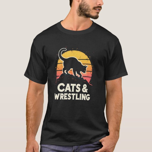 Camiseta Gatos luchando a hurtadillas (Anverso)