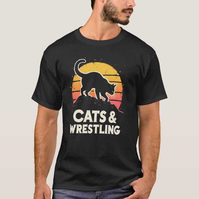 Camiseta Gatos luchando sigilosos (Anverso)