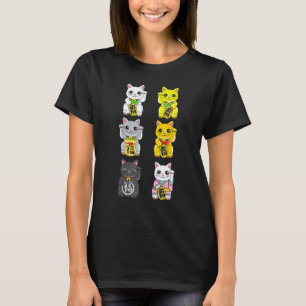 Camiseta Gatos Maneki Neko Japoneses Afortunados