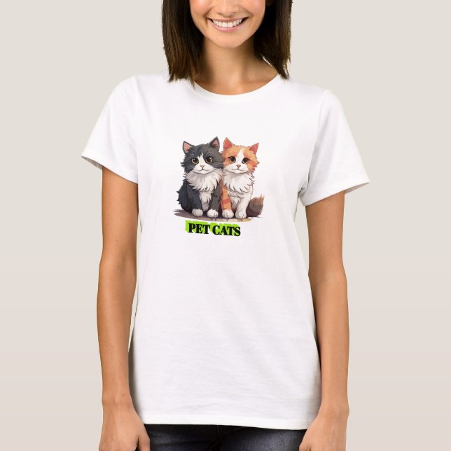 Camiseta Gatos mascotas (Anverso)