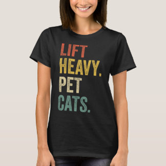 Camiseta Gatos Mascotas pesados elevables - Divertido entre