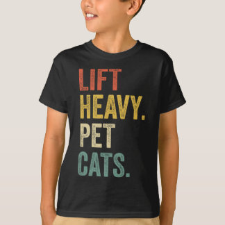 Camiseta Gatos Mascotas pesados elevables - Divertido entre