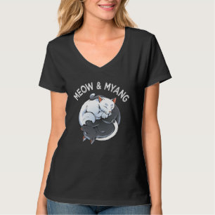 Camiseta Gatos maulladores chinos Yin Yang y gato Myang