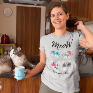 Camiseta Gatos Maullido Rock n Roll Rock