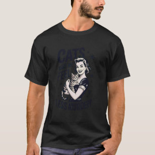 Camiseta Gatos Me Hacen Sentir Menos Asesino Divertido Gráf