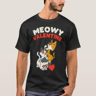 Camiseta Gatos Meowy San Valentín Gatito Lindo Gato Día de 