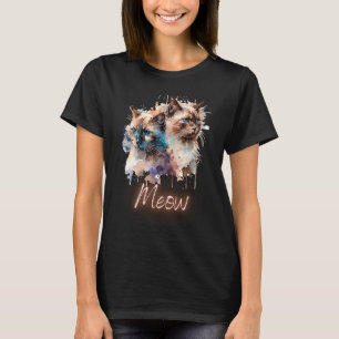 Camiseta Gatos Miao Meow Gatito
