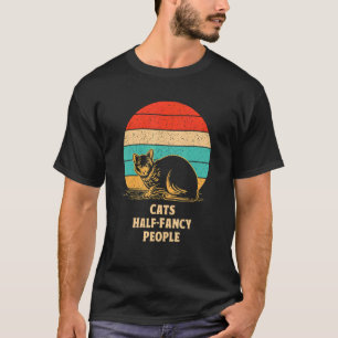 Camiseta Gatos Mitad Gente Gato Gato Humor Gato Mamá