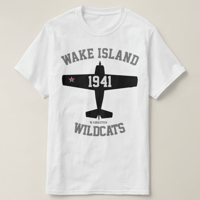 Camiseta Gatos monteses de F4F de la "isla Wake" de (Diseño del anverso)
