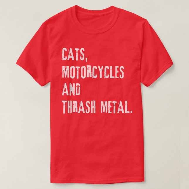 Camiseta Gatos, Motocicletas y Rash Metalizado  (Diseño del anverso)