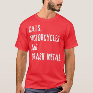Camiseta Gatos, Motocicletas y Rash Metalizado