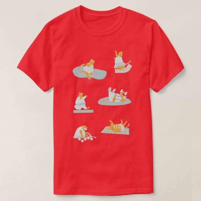 Camiseta Gatos Naranjas activos (Diseño del anverso)