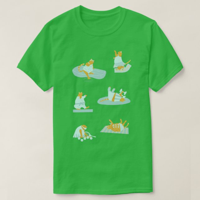 Camiseta Gatos Naranjas activos 1 (Diseño del anverso)