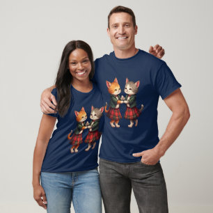 Camiseta Gatos naranjas bailando Ceilidh escocés