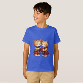 Camiseta Gatos naranjas leyendo Burns Night