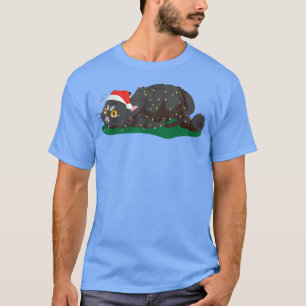 Camiseta Gatos Navidades Gatitos Con Lámparas De Hadas Cris