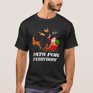 Camiseta Gatos Navidades Graciosos Gatos Gatos Para Todos L