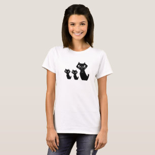 Camiseta Gatos negros con suerte