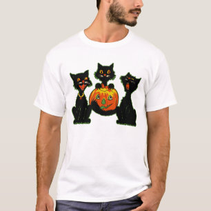 Camiseta Gatos negros de Halloween de los años 1930 con Jac