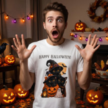 Gatos Negros Divertidos Halloween Espeluznante