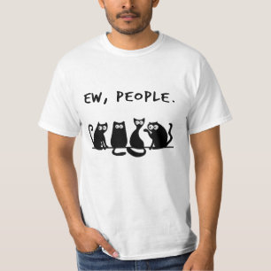 Camiseta Gatos Negros Divertidos Personas Raras Me