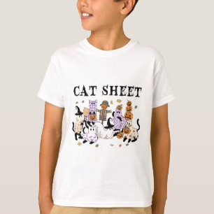 Camiseta Gatos Negros En El Espíritu Fantasma Graciosa Hoja