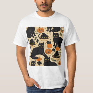 Camiseta gatos negros halloween horror regalos graciosos bo