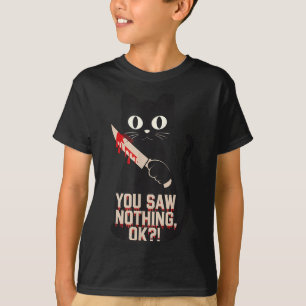 Camiseta Gatos Negros Horror Espeluznante Gótico Halloween