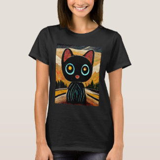Camiseta Gatos Negros Inspirados Por Artistas Modernos Ojos
