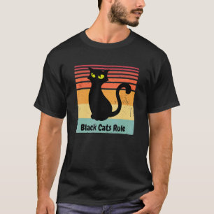 Camiseta Gatos Negros Mandan Gatito Lindo Gráfico Retro Vin