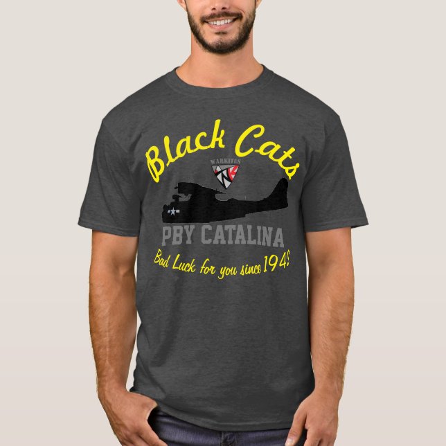 Camiseta Gatos negros PBY 1942 de Warkites (Anverso)