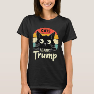 Camiseta Gatos negros retro contra Trump