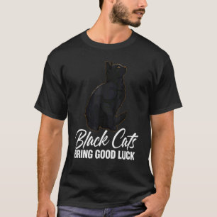 Camiseta Gatos Negros Traen Buena Suerte  Mascota  Mujeres 