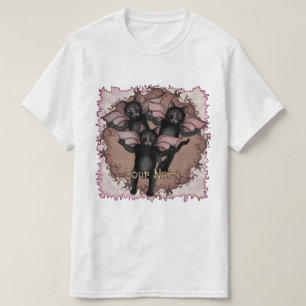 Camiseta Gatos Negros Voladores