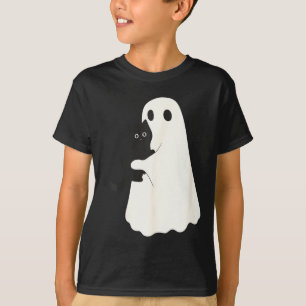 Camiseta Gatos negros y fantasmas de Halloween Retro