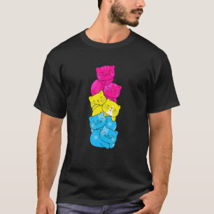 Camiseta Gatos Orgullosos Bandera Pansexual Lgb Lindos Homb